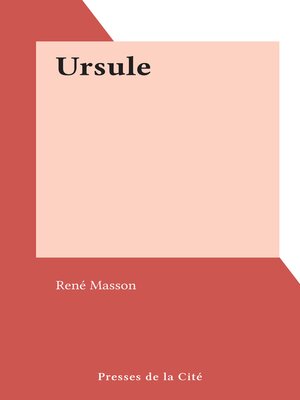 cover image of Ursule